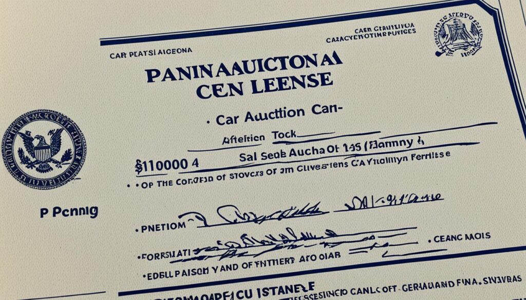 car auction license PA